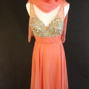 Cinderella Divine Tangerine gown Size 4